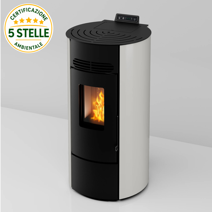 Niva 8,7 kW – 5 Stelle | Stufa a Pellet | Colore Bianco