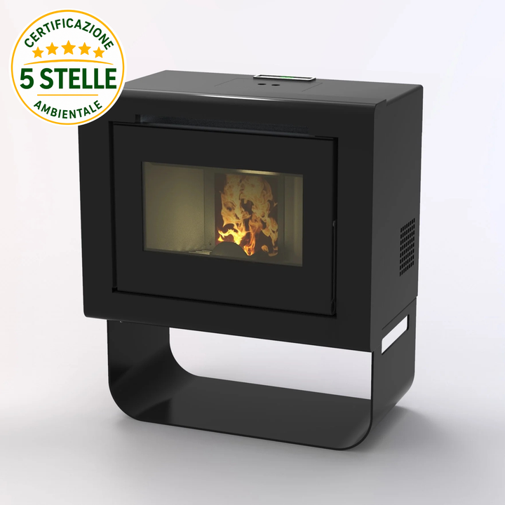 Vika 11 kW – 5 Stelle | Stufa a Pellet | Colore Nero