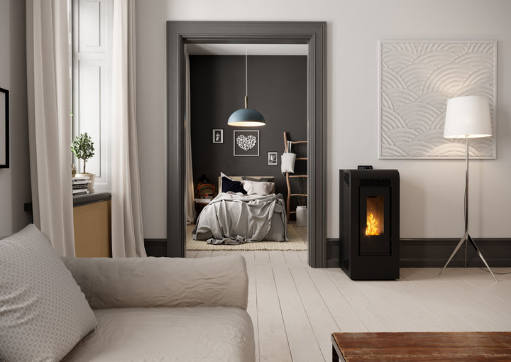Inga 12 - Stufa a Pellet Canalizzabile | 11,61 kw – Classe A+ | Colore Nero