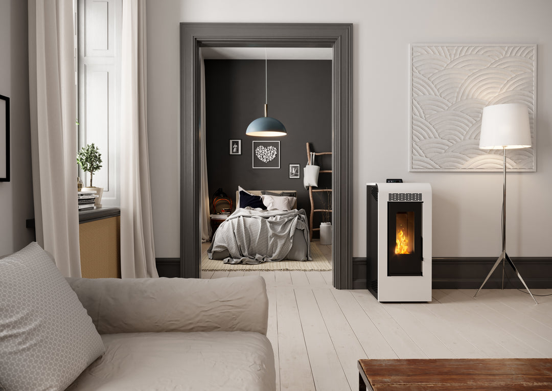 Inga 12 - Stufa a Pellet Canalizzabile | 11,61 kw – Classe A+ | Colore Bianco