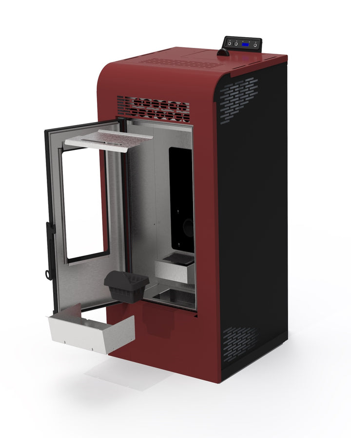 Inga 12 - Stufa a Pellet Canalizzabile | 11,61 kw – Classe A+ | Colore Bordeaux