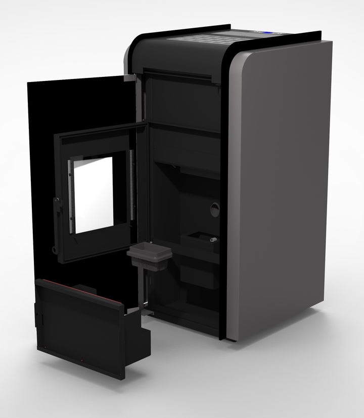 Iria 27,9 kw – 5 Stelle | Idrostufa Ventilata a Pellet | Colore Antracite