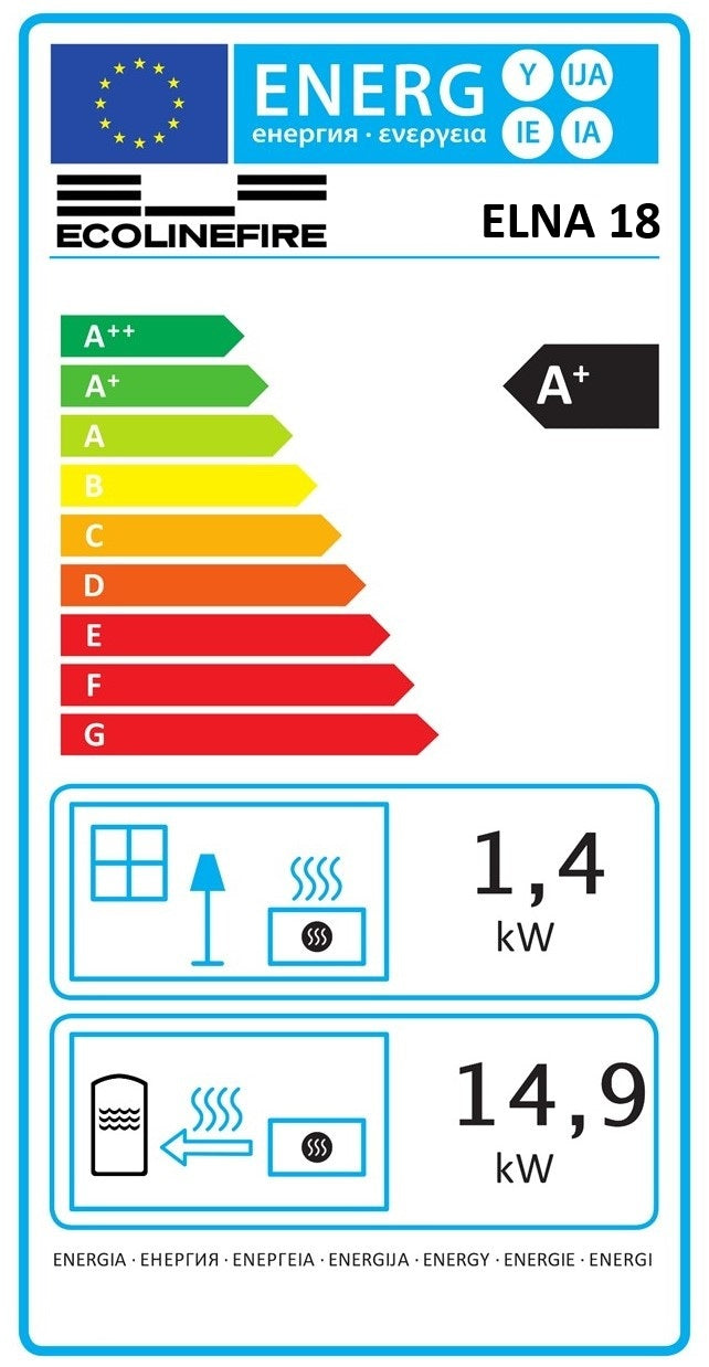 Elna 17,5 kw – 5 Stelle | Idrostufa a Pellet | Colore Antracite