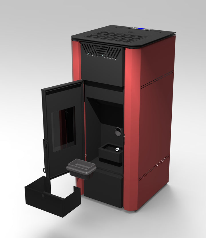 Dara 18 - Idrostufa Ventilata a Pellet | 17,50 kw – Classe A++ | Colore Bordeaux