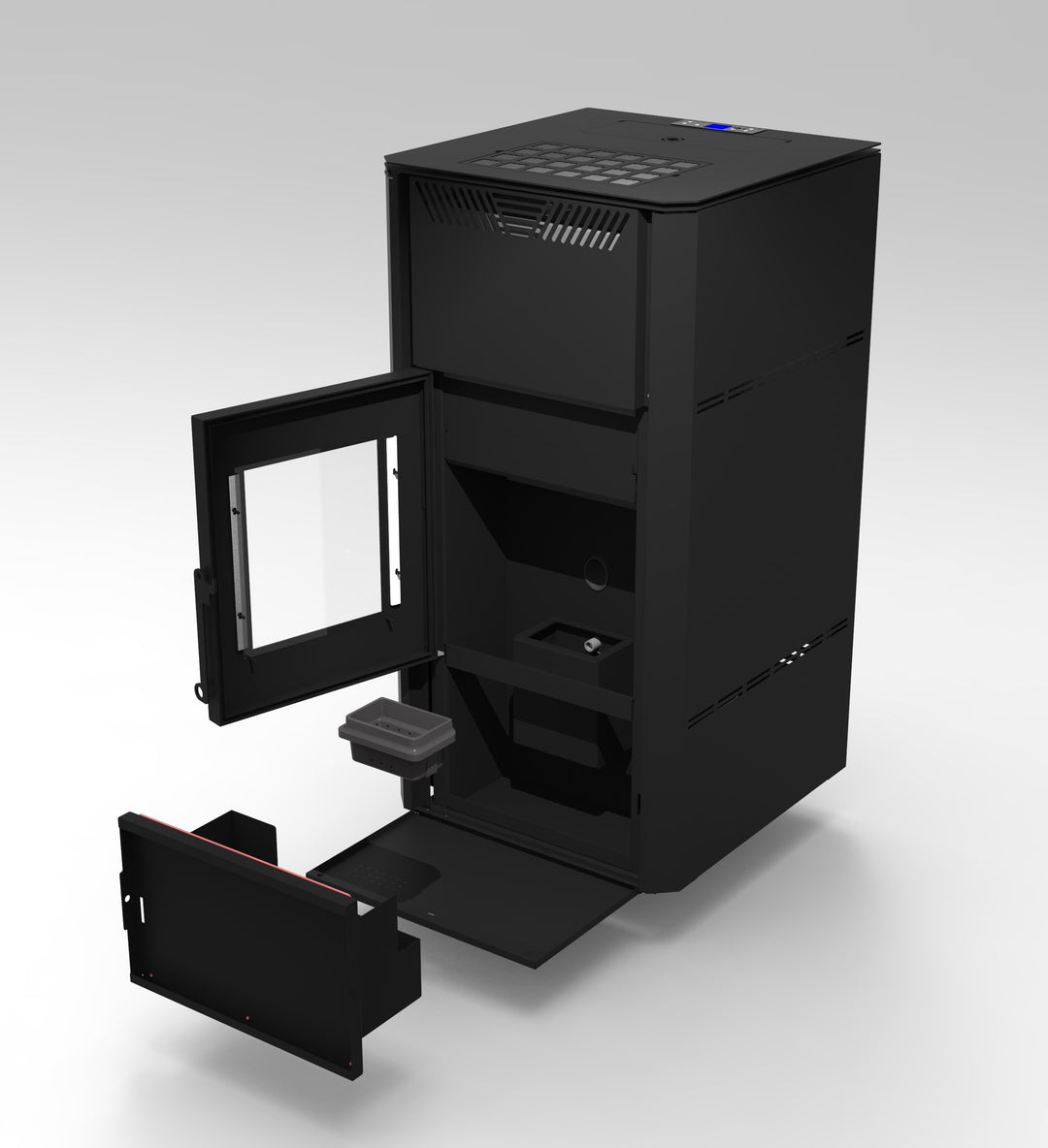 Zora 29 - Idrostufa Ventilata a Pellet | 28,55 kw – Classe A++ | Colore Nero