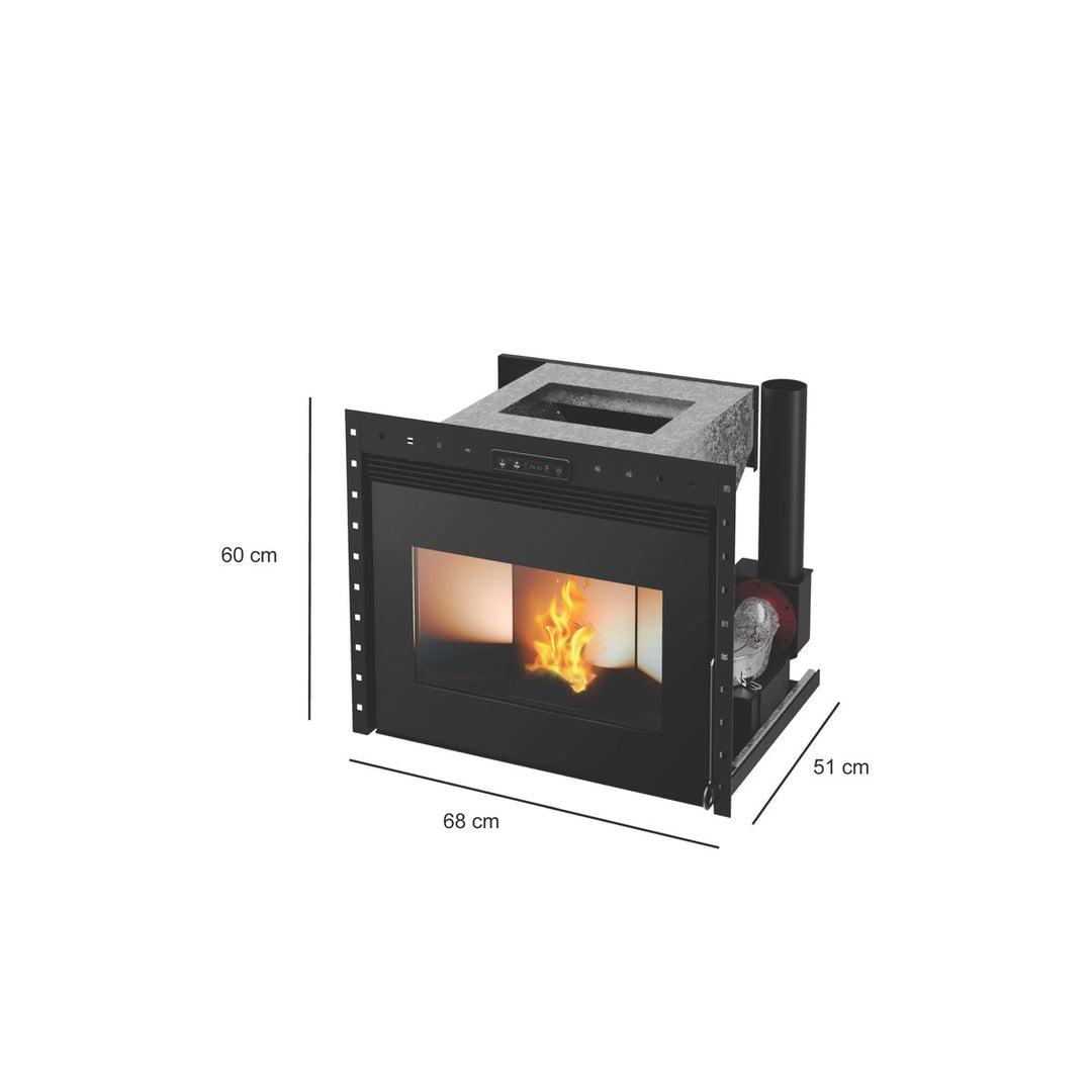 Tala 11 - Inserto a Pellet | 10,96 kw – Classe A+ | Colore Nero