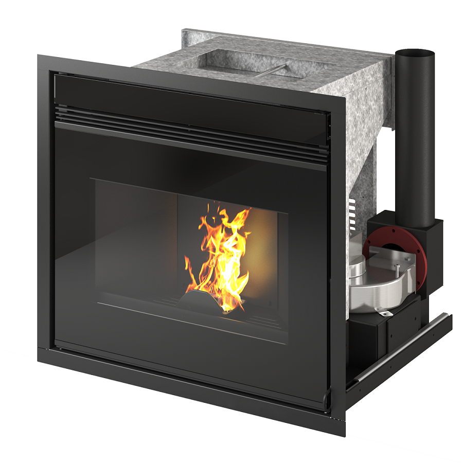 Nash 11 - Inserto a Pellet | 11 kw – 5 Stelle | Colore Nero