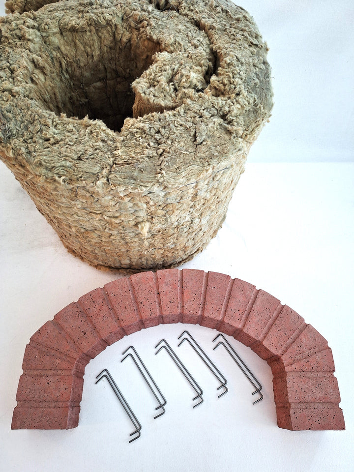 Kit Assemblaggio Forno Procida – Lana di Roccia, Arco Bocca e Graffe 25 pz