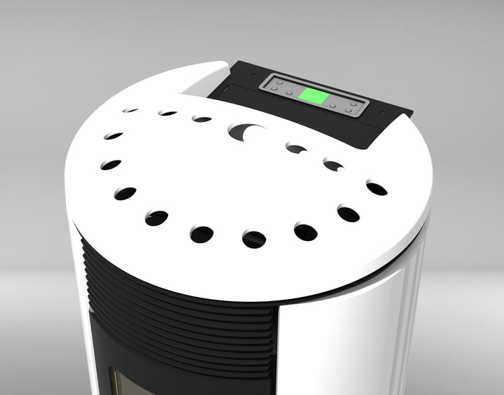 Sana 11,6 kw – Classe A+ | Stufa a Pellet in Maiolica | Colore Bianco