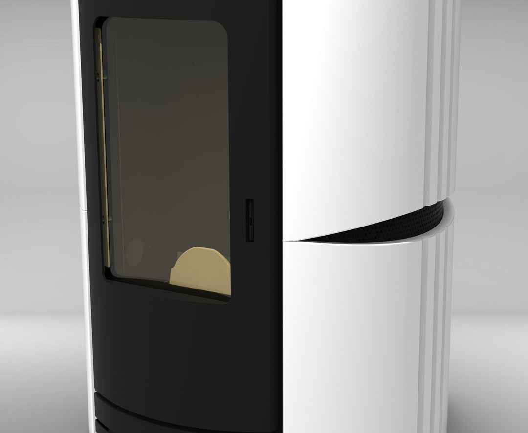 Sana 11,6 kw – Classe A+ | Stufa a Pellet in Maiolica | Colore Bianco