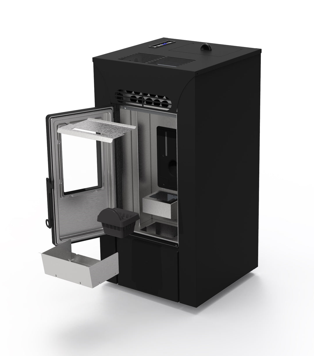 Anja 9 – Stufa a Pellet Compatta e Canalizzabile | 8,9kW – Classe A+ | Colore Nero