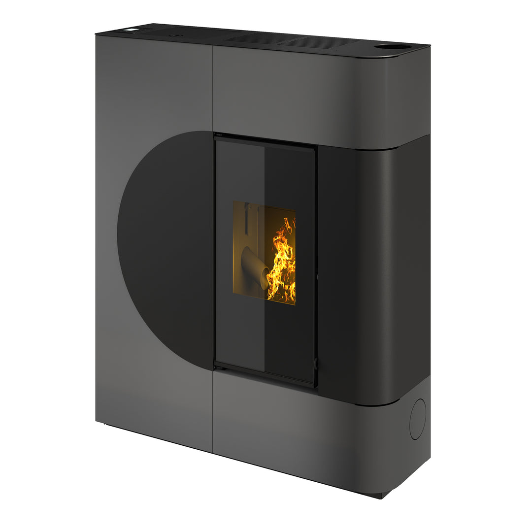 Elna 17,5 kw – 5 Stelle | Idrostufa a Pellet | Colore Antracite