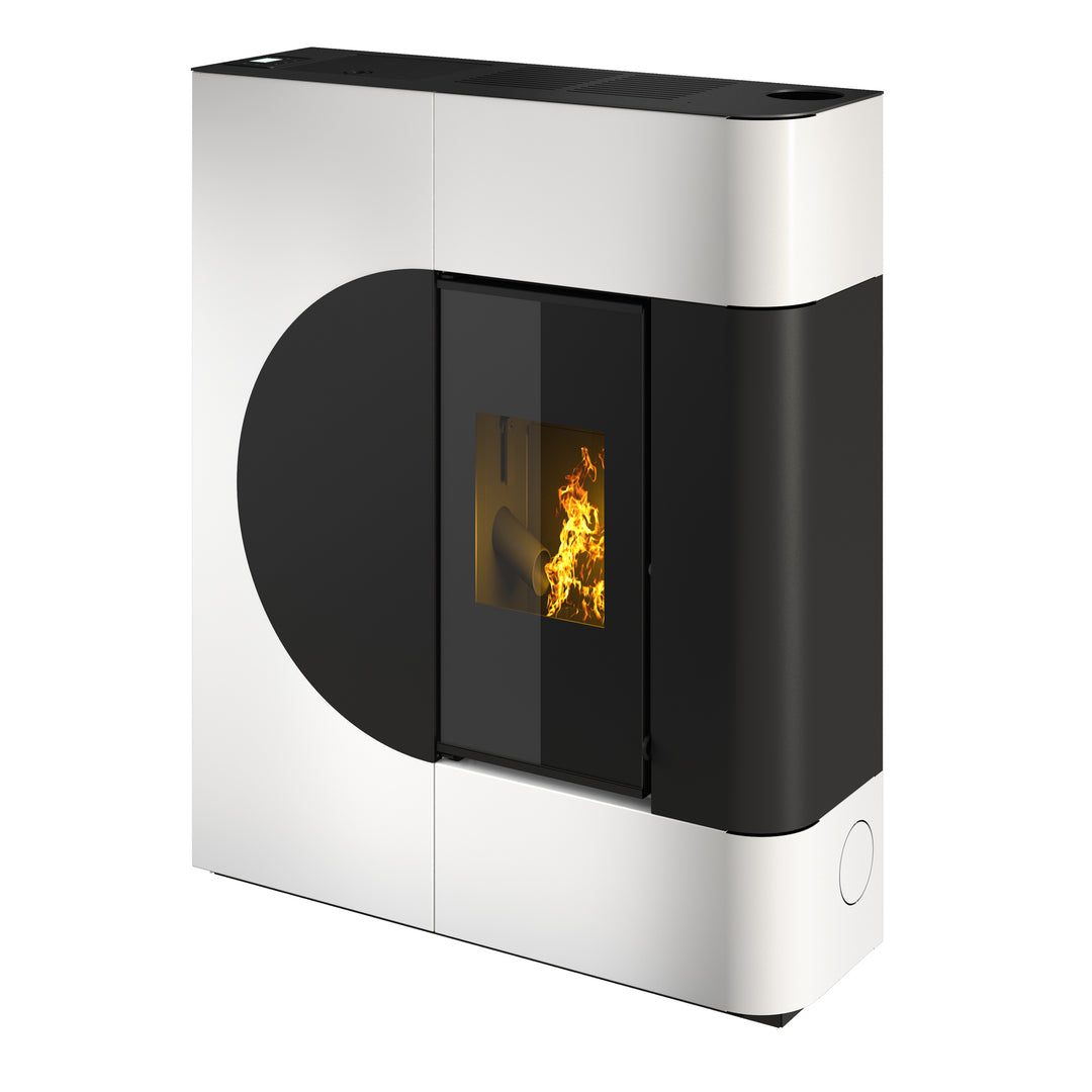 Elna 17,5 kw – 5 Stelle | Idrostufa a Pellet | Colore Bianco