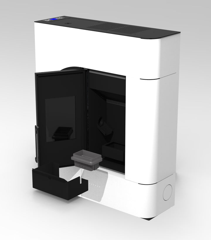 Elna 17,5 kw – 5 Stelle | Idrostufa a Pellet | Colore Bianco