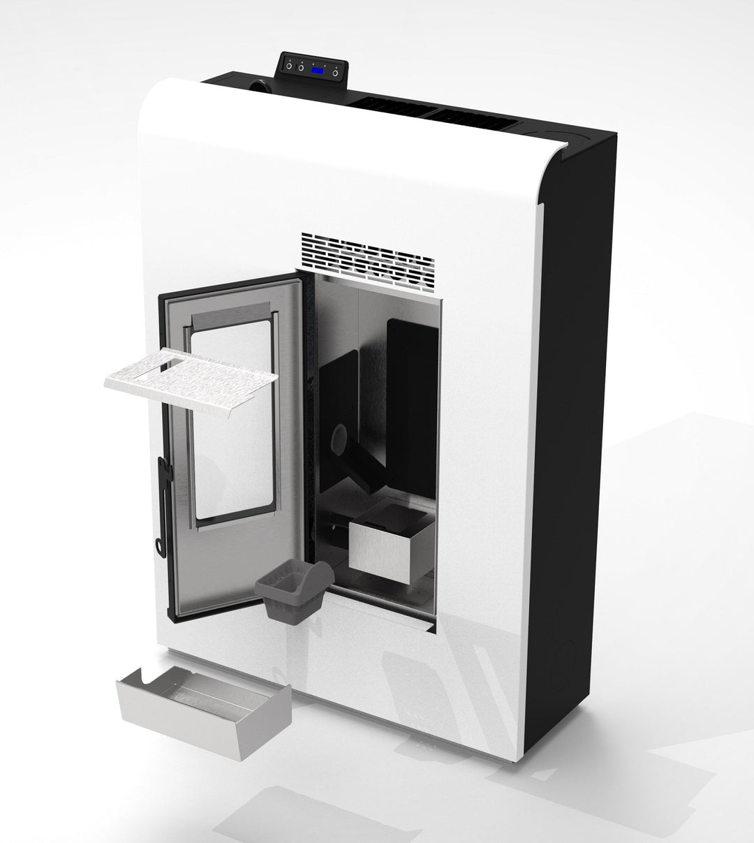 Eira 12 – Stufa Canalizzata a Pellet  | 11,61 kW – Classe A+ | Colore Bianco