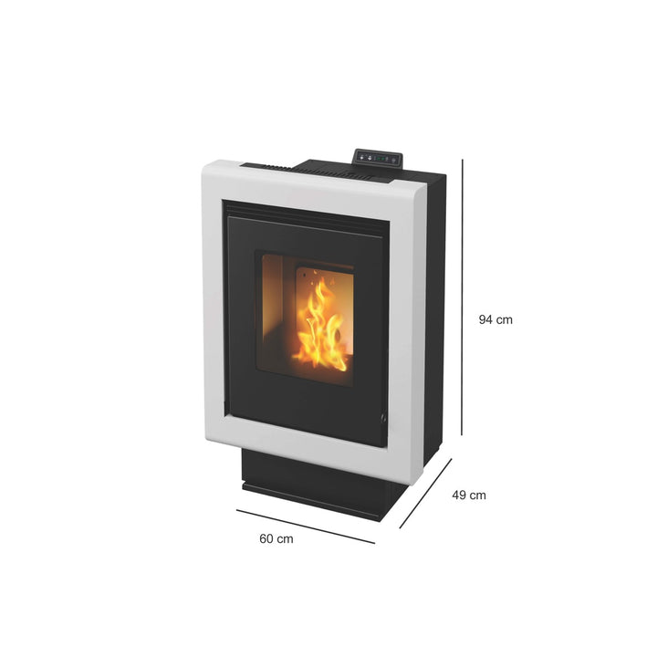 Svea 12 - Stufa a Pellet | 11,61 kw – Classe A+ | Colore Bianco
