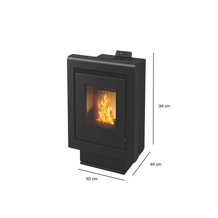 Svea 12 - Stufa a Pellet | 11,61 kw – Classe A+ | Colore Nero