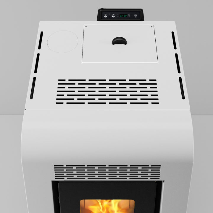 Inga 12 - Stufa a Pellet Canalizzabile | 11,61 kw – Classe A+ | Colore Bianco