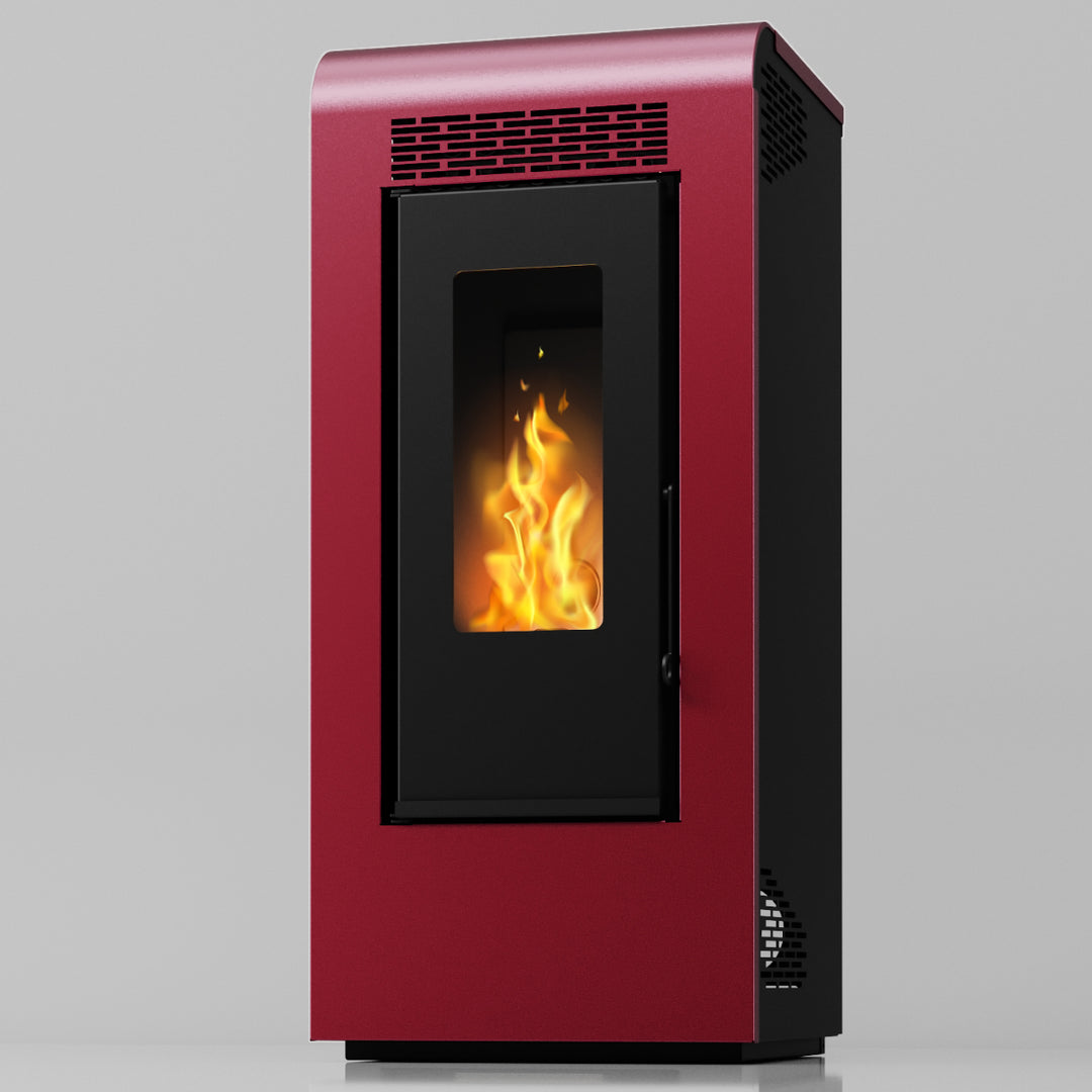Inga 12 - Stufa a Pellet Canalizzabile | 11,61 kw – Classe A+ | Colore Bordeaux