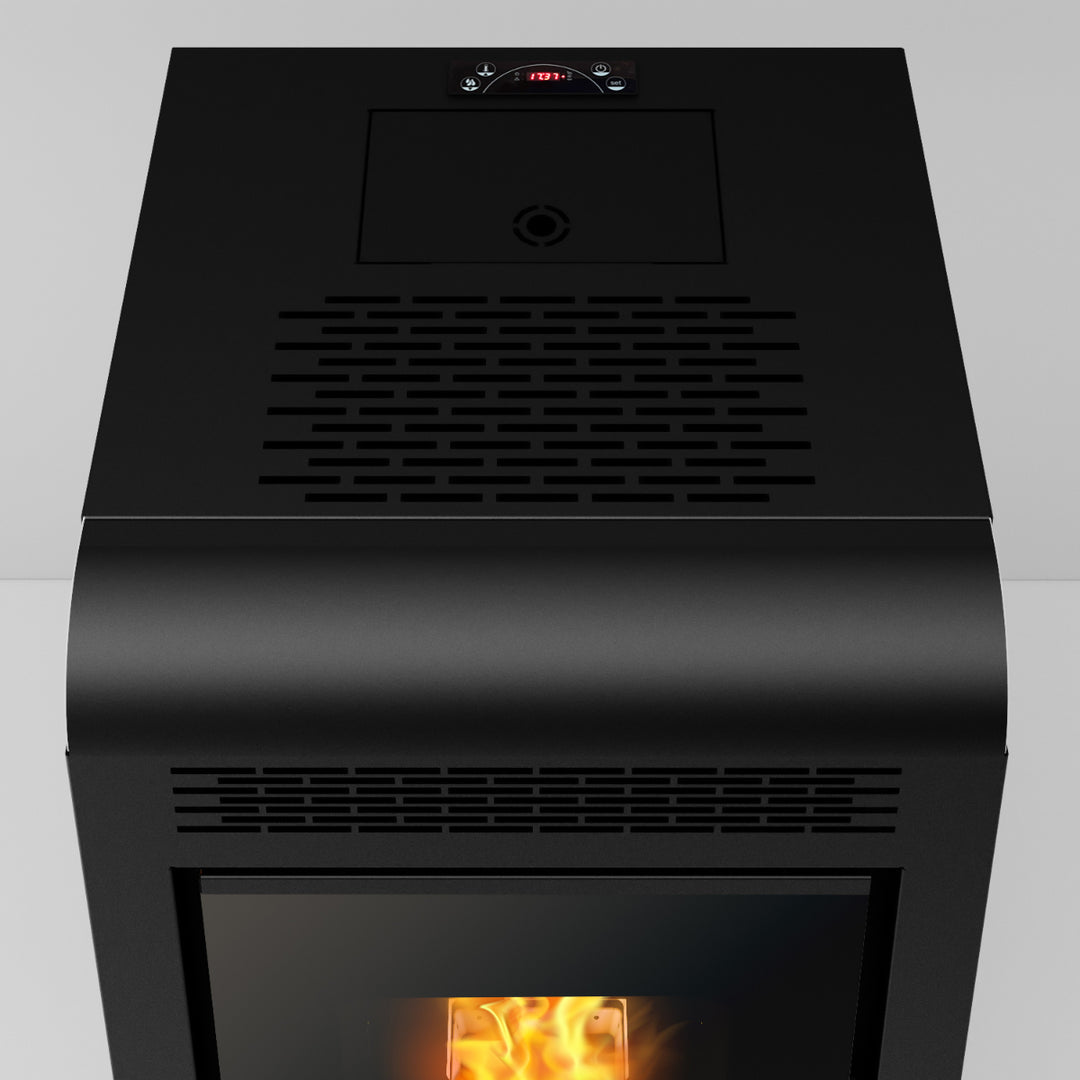 Alva 15 C2 – Stufa a Pellet con Doppia Canalizzazione | 15,22 kW – Classe A+ | Colore Bianco