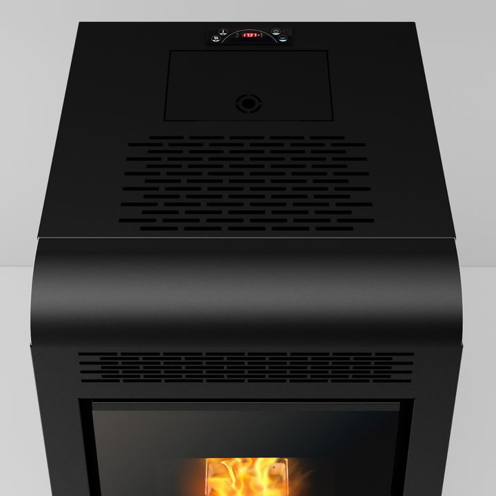 Alva 15 C2 – Stufa a Pellet con Doppia Canalizzazione | 15,22 kW – Classe A+ | Colore Bianco
