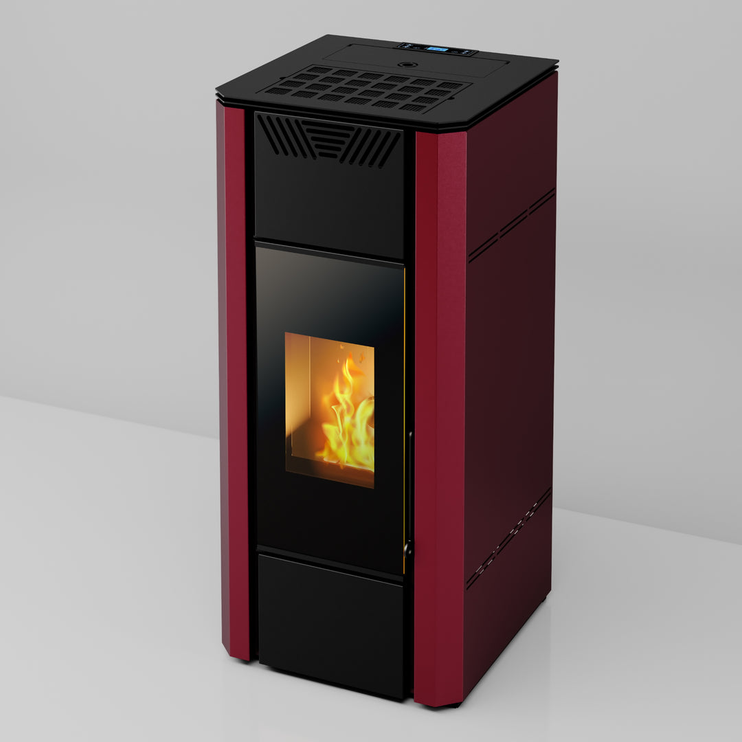 Dara 18 - Idrostufa Ventilata a Pellet | 17,50 kw – Classe A++ | Colore Bordeaux