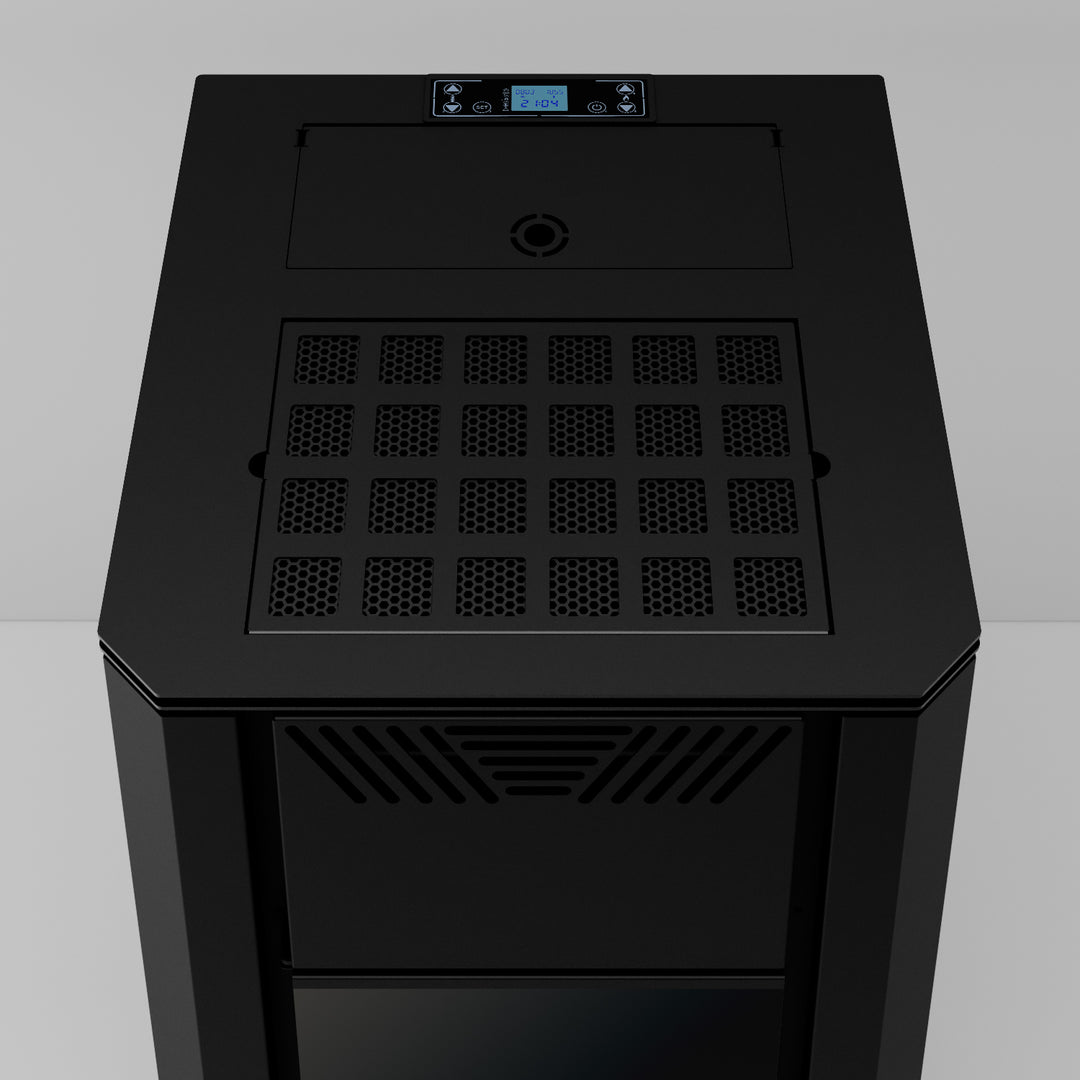 Dara 18 - Idrostufa Ventilata a Pellet | 17,50 kw – Classe A++| Colore Nero