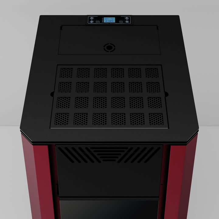 Dara 18 - Idrostufa Ventilata a Pellet | 17,50 kw – Classe A++ | Colore Bordeaux