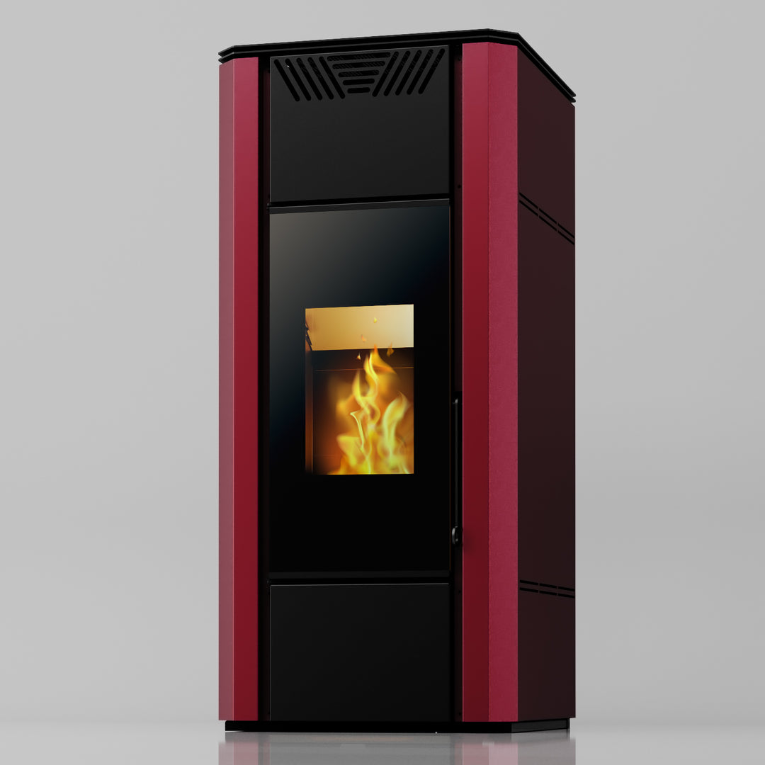 Dara 18 - Idrostufa Ventilata a Pellet | 17,50 kw – Classe A++ | Colore Bordeaux