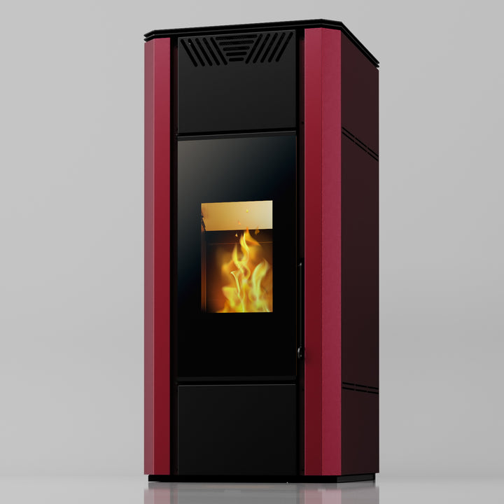 Dara 18 - Idrostufa Ventilata a Pellet | 17,50 kw – Classe A++ | Colore Bordeaux