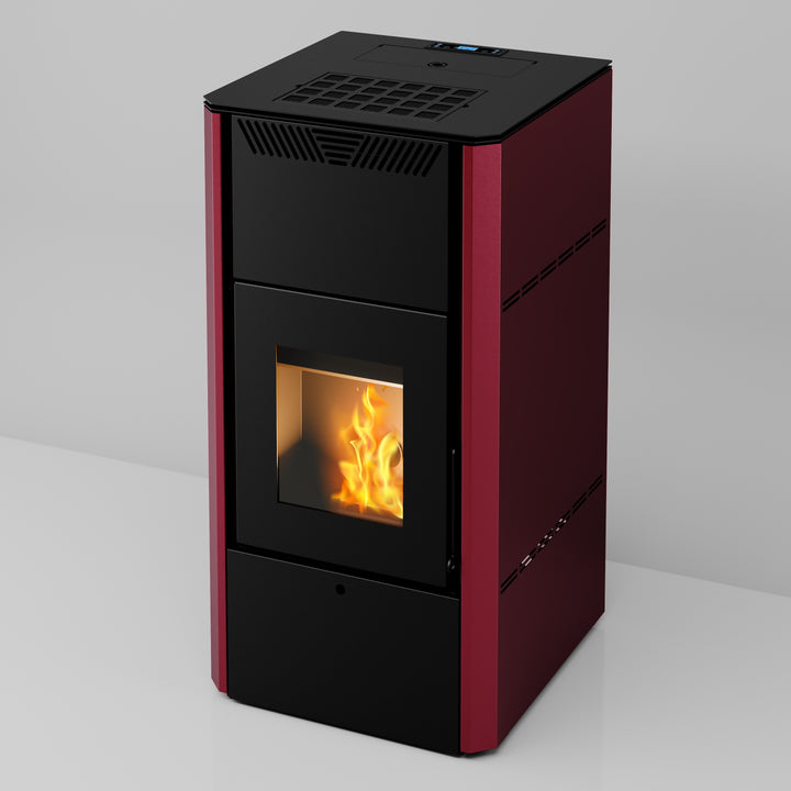 Zora 29 - Idrostufa Ventilata a Pellet | 28,55 kw – Classe A+ | Colore Bordeaux