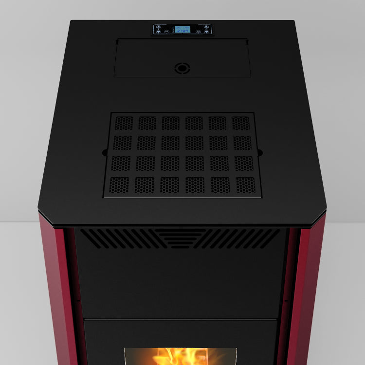 Zora 29 - Idrostufa Ventilata a Pellet | 28,55 kw – Classe A+ | Colore Bordeaux