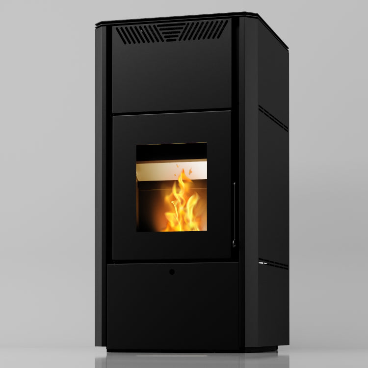 Zora 29 - Idrostufa Ventilata a Pellet | 28,55 kw – Classe A++ | Colore Nero
