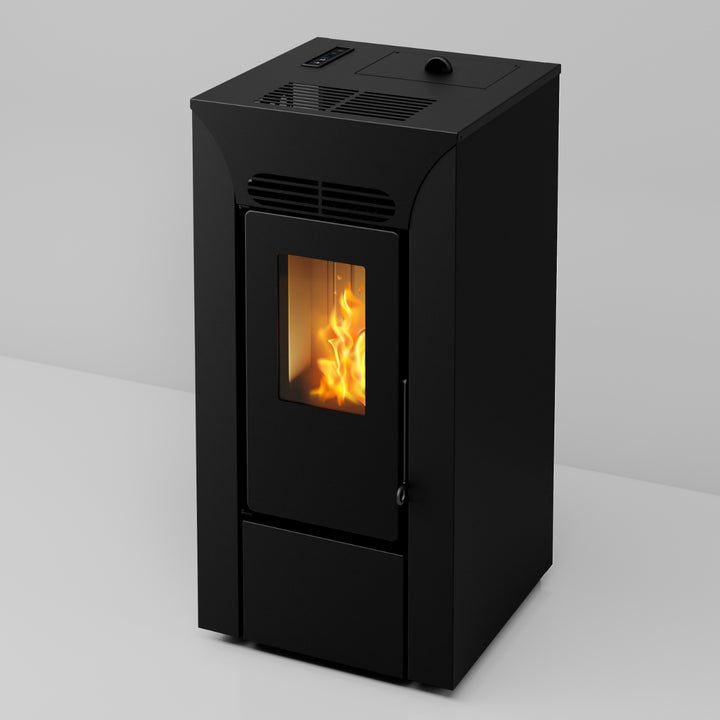 Anja 9 – Stufa a Pellet Compatta e Canalizzabile | 8,9kW – Classe A+ | Colore Nero