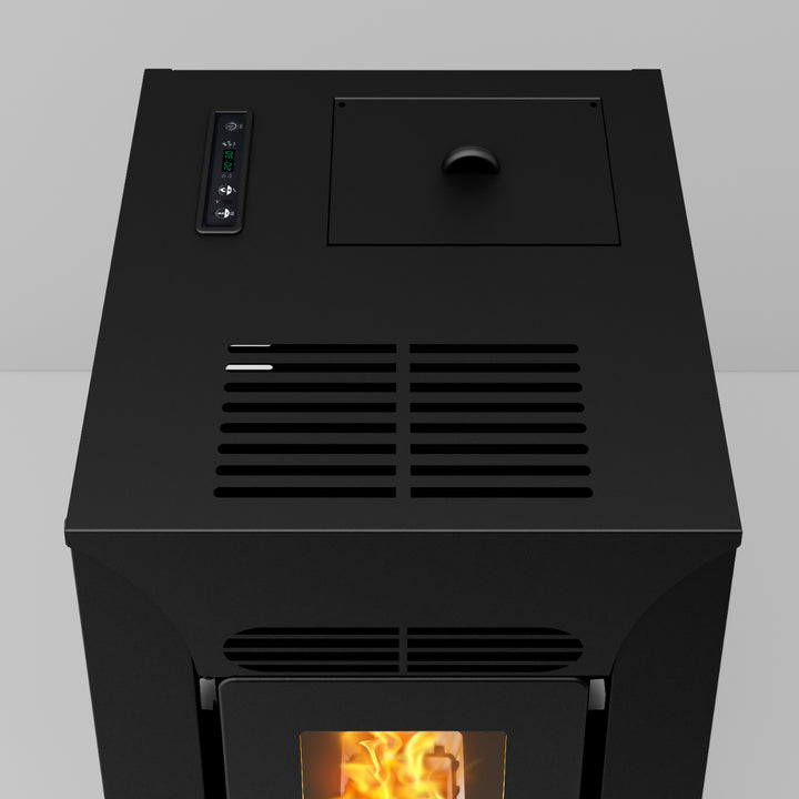 Anja 9 – Stufa a Pellet Compatta e Canalizzabile | 8,9kW – Classe A+ | Colore Nero