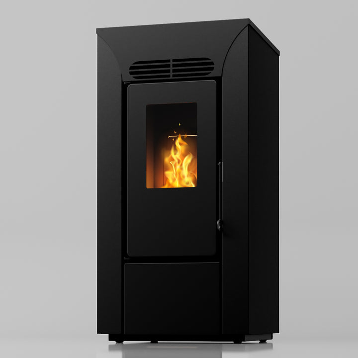 Anja 9 – Stufa a Pellet Compatta e Canalizzabile | 8,9kW – Classe A+ | Colore Nero