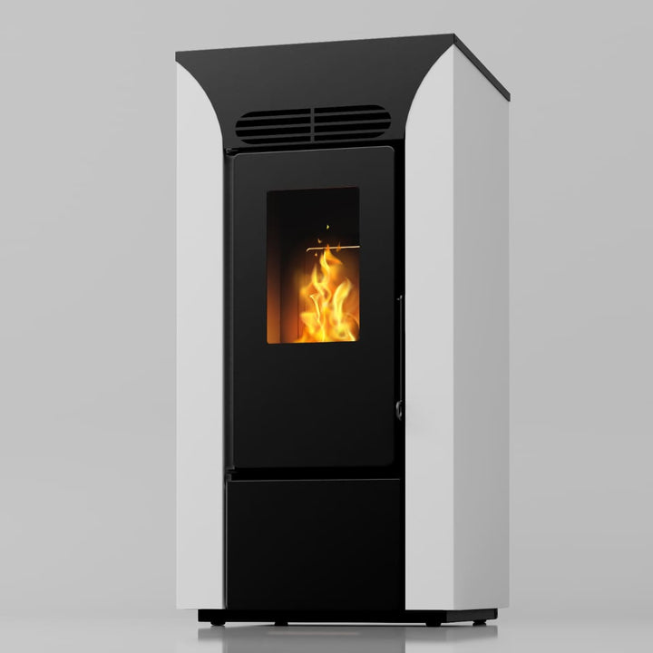 Anja 9 – Stufa a Pellet Compatta e Canalizzabile | 8,9kW – Classe A+ | Colore Bianco