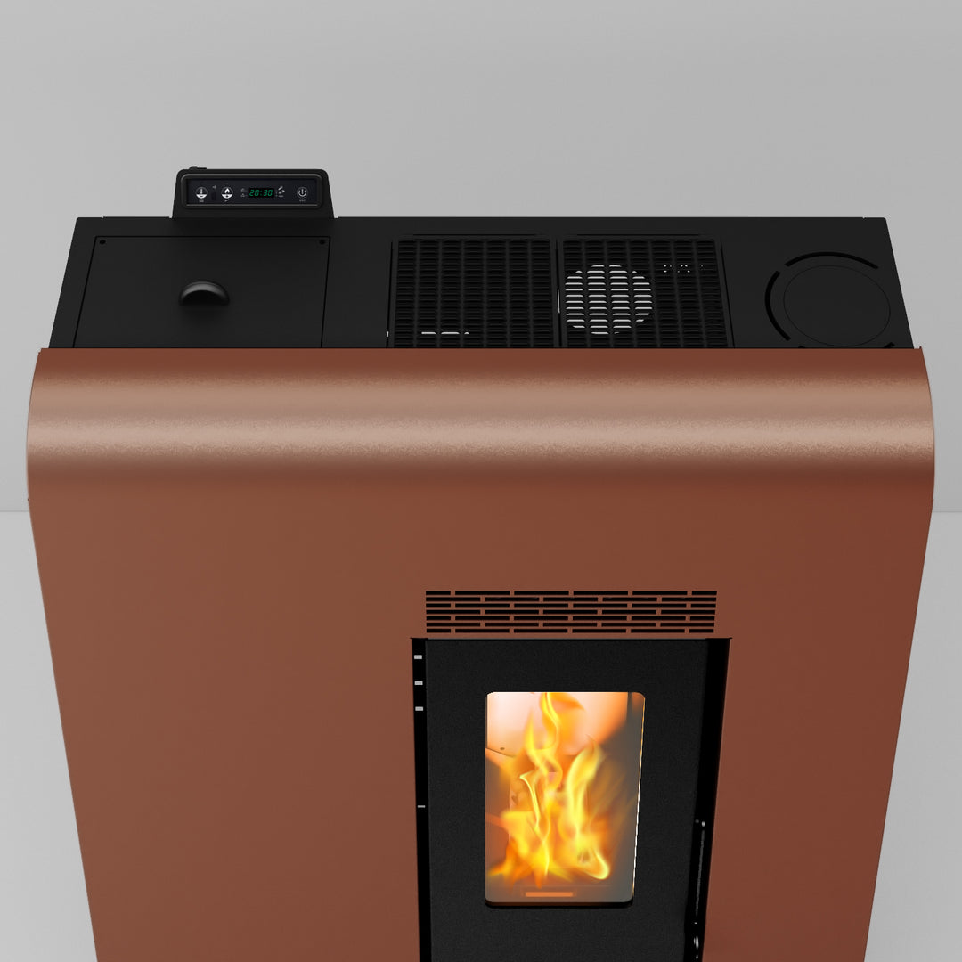 Eira 12 – Stufa Canalizzata a Pellet  | 11,61 kW – Classe A+ | Colore Bronzo