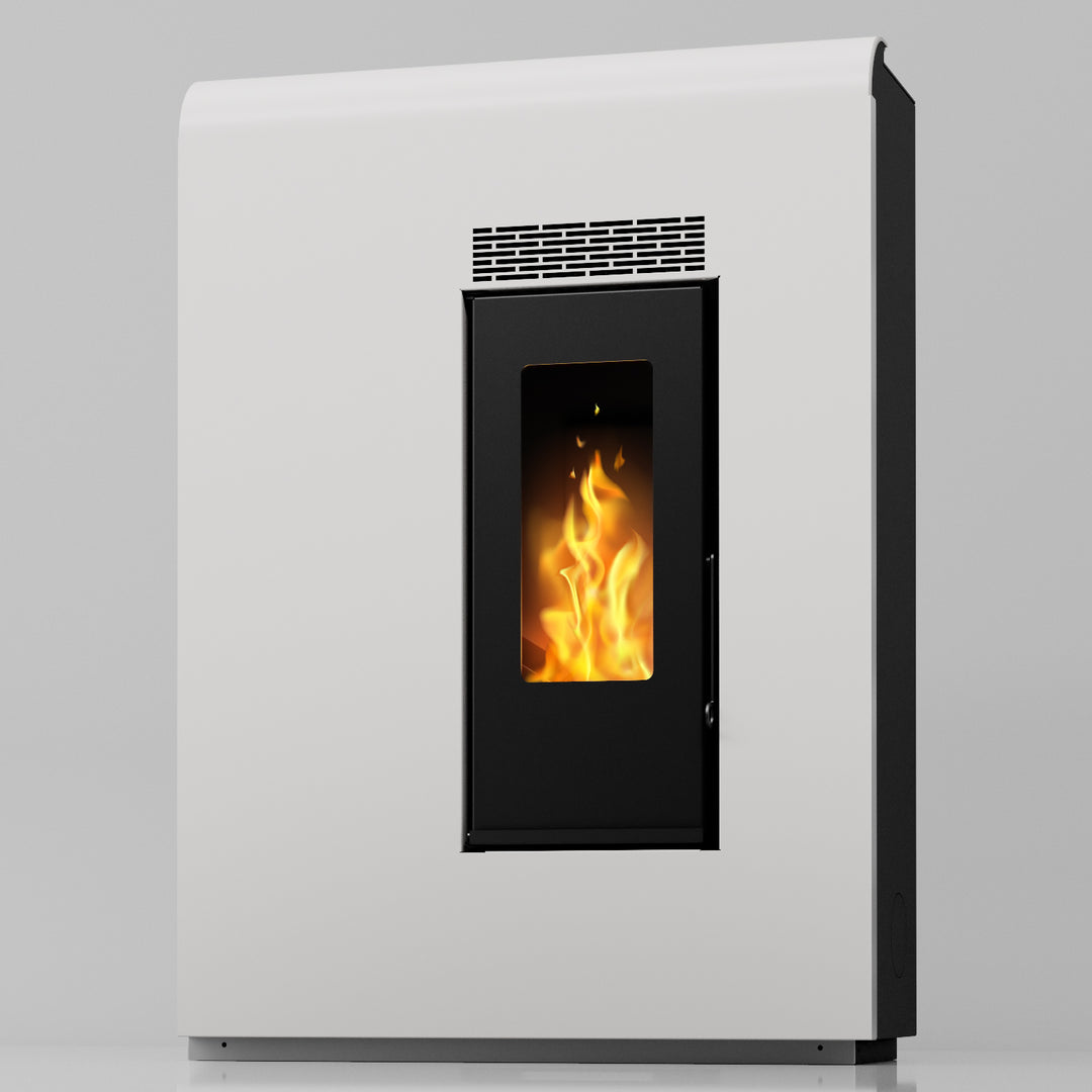 Eira 12 – Stufa Canalizzata a Pellet  | 11,61 kW – Classe A+ | Colore Bianco