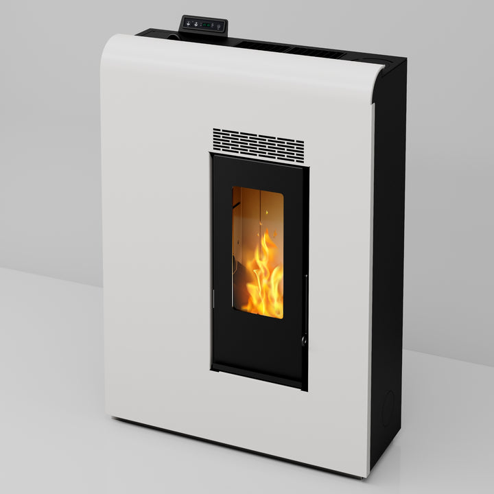 Eira 12 – Stufa Canalizzata a Pellet  | 11,61 kW – Classe A+ | Colore Bianco