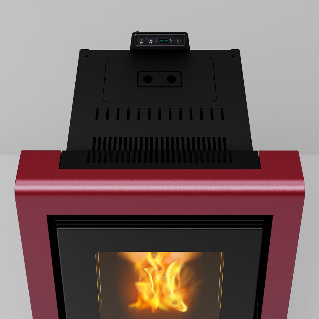 Svea 12 - Stufa a Pellet | 11,61 kw – Classe A+ | Colore Bordeaux