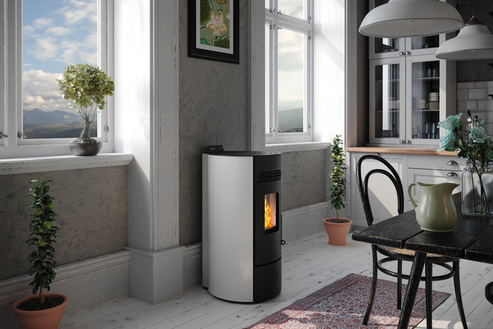 Niva 8,7 kW – 5 Stelle | Stufa a Pellet | Colore Bianco