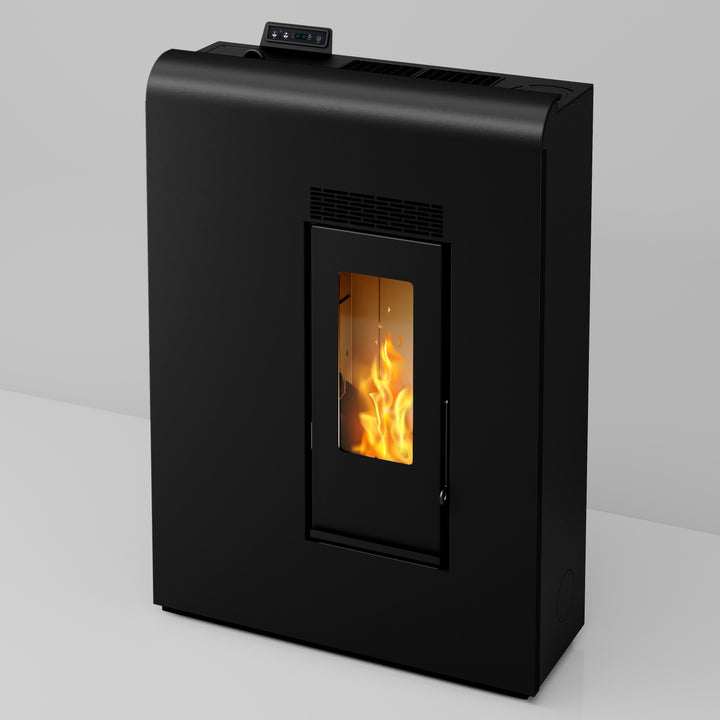 Eira 12 – Stufa Canalizzata a Pellet  | 11,6 kW – Classe A+ | Colore Nero