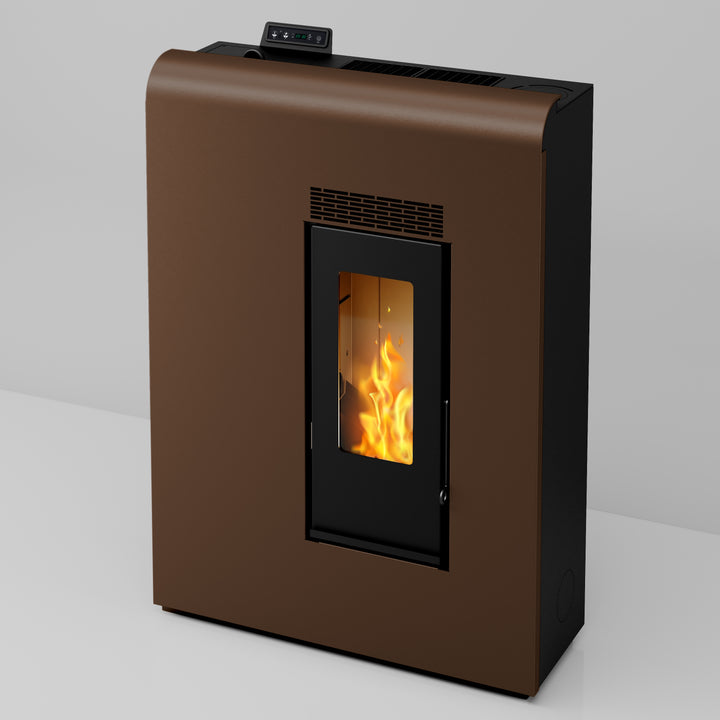 Eira 12 – Stufa Canalizzata a Pellet  | 11,6 kW – Classe A+ | Colore Bronzo