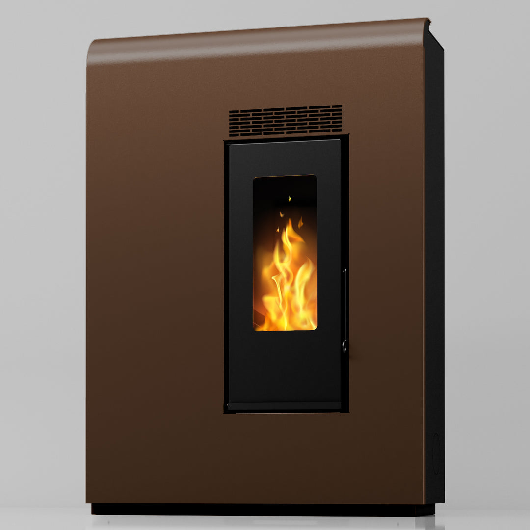 Eira 12 – Stufa Canalizzata a Pellet  | 11,6 kW – Classe A+ | Colore Bronzo