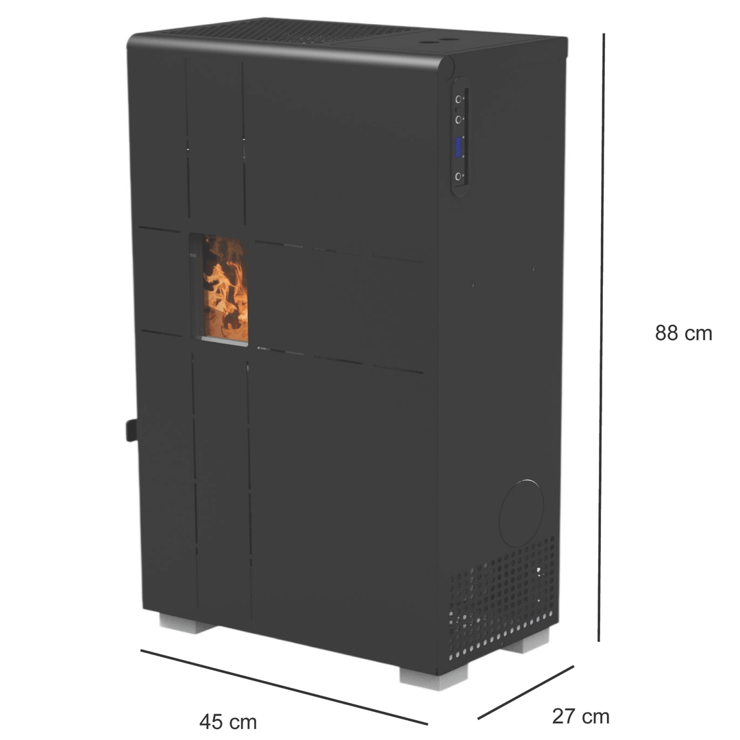 Bria 5,2 kW – Classe A+ | Stufa a Pellet Compatta | Colore Nero