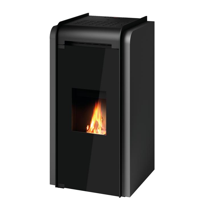 Iria 27,9 kw – 5 Stelle | Idrostufa Ventilata a Pellet | Colore Antracite