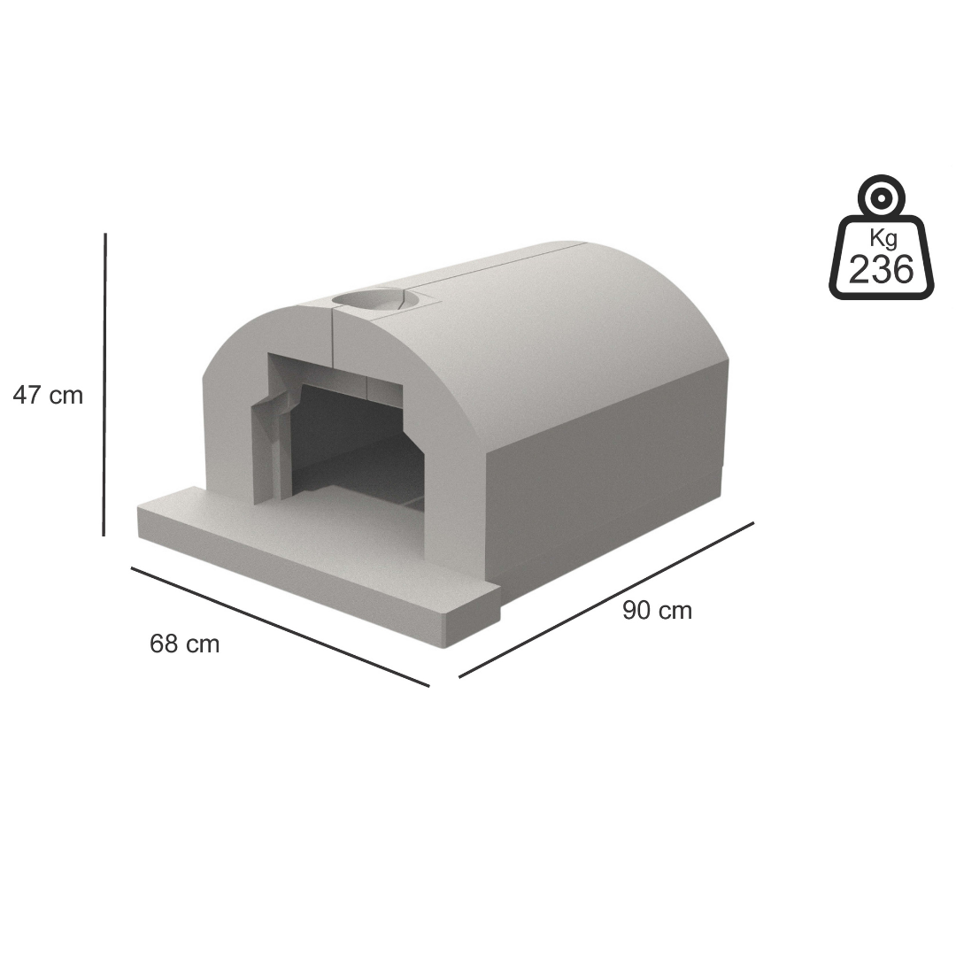 Forno Procida a Legna da Esterno e Interno - 68x90 cm