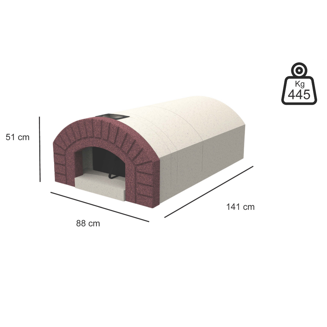 Forno Capraia a Legna da Esterno e Interno - 88x141 cm