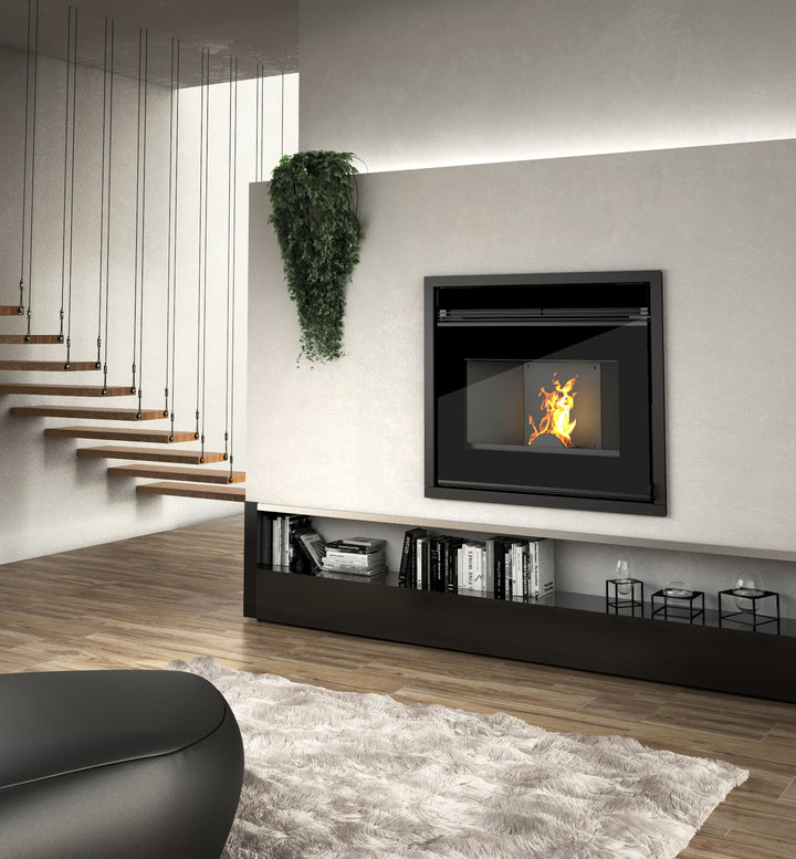 Nash 11 - Inserto a Pellet | 11 kw – 5 Stelle | Colore Nero